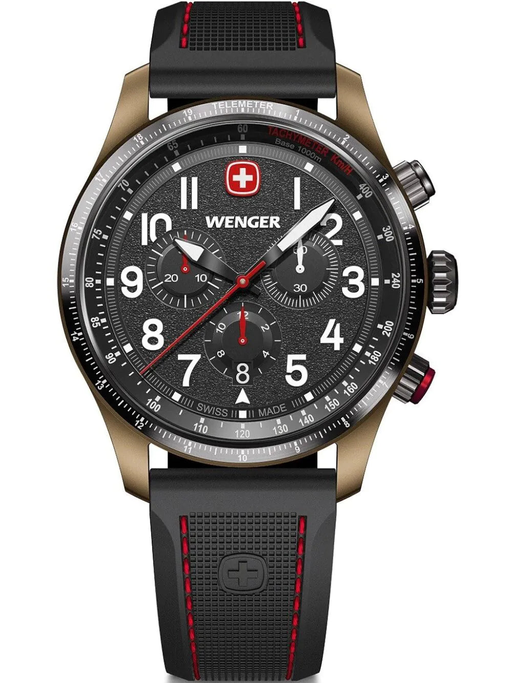 Wenger 01.0543.113 Mens Watch Terragraph Chrono 43mm 10ATM