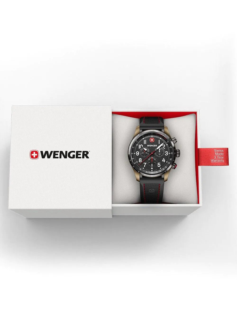 Wenger 01.0543.113 Mens Watch Terragraph Chrono 43mm 10ATM