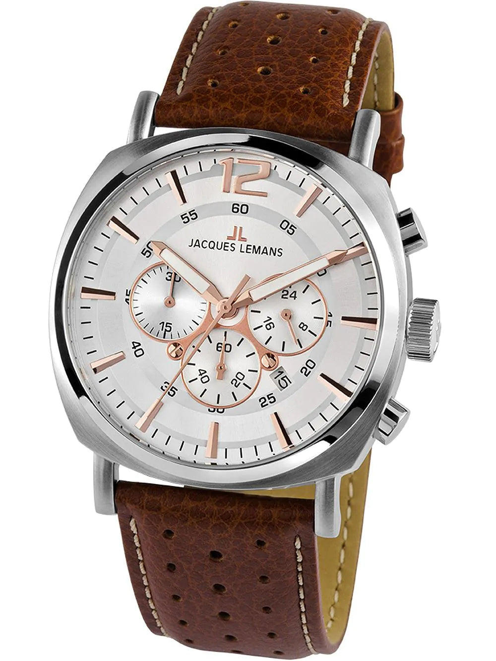 Jacques Lemans 1-1645.1D Lugano Chronograph Mens Watch 46mm 10ATM