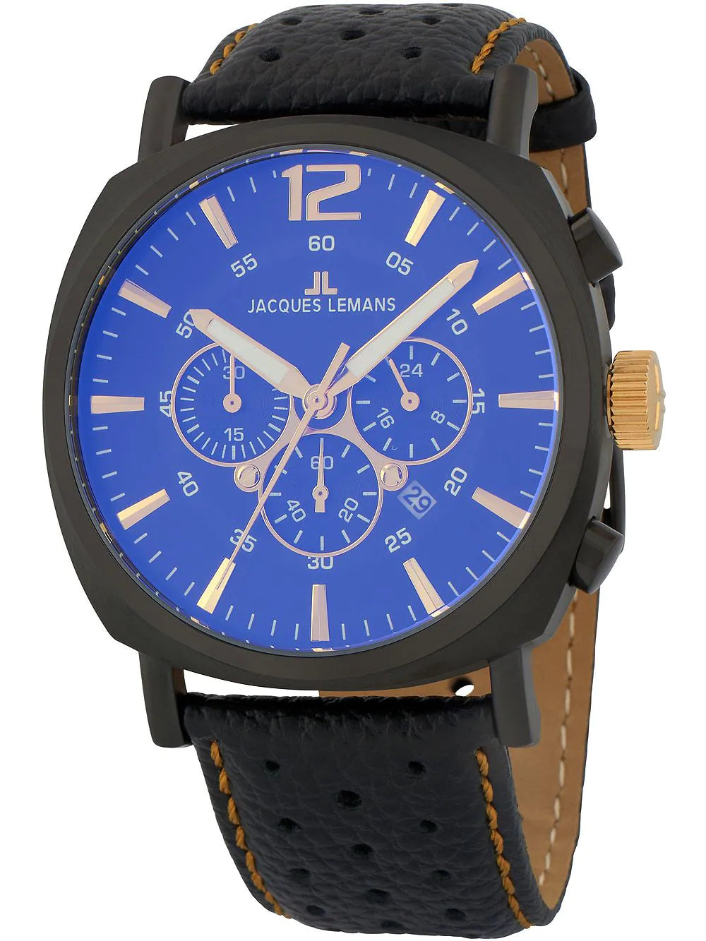 Jacques Lemans 1-1645.1O Lugano Chronograph Mens Watch 46mm