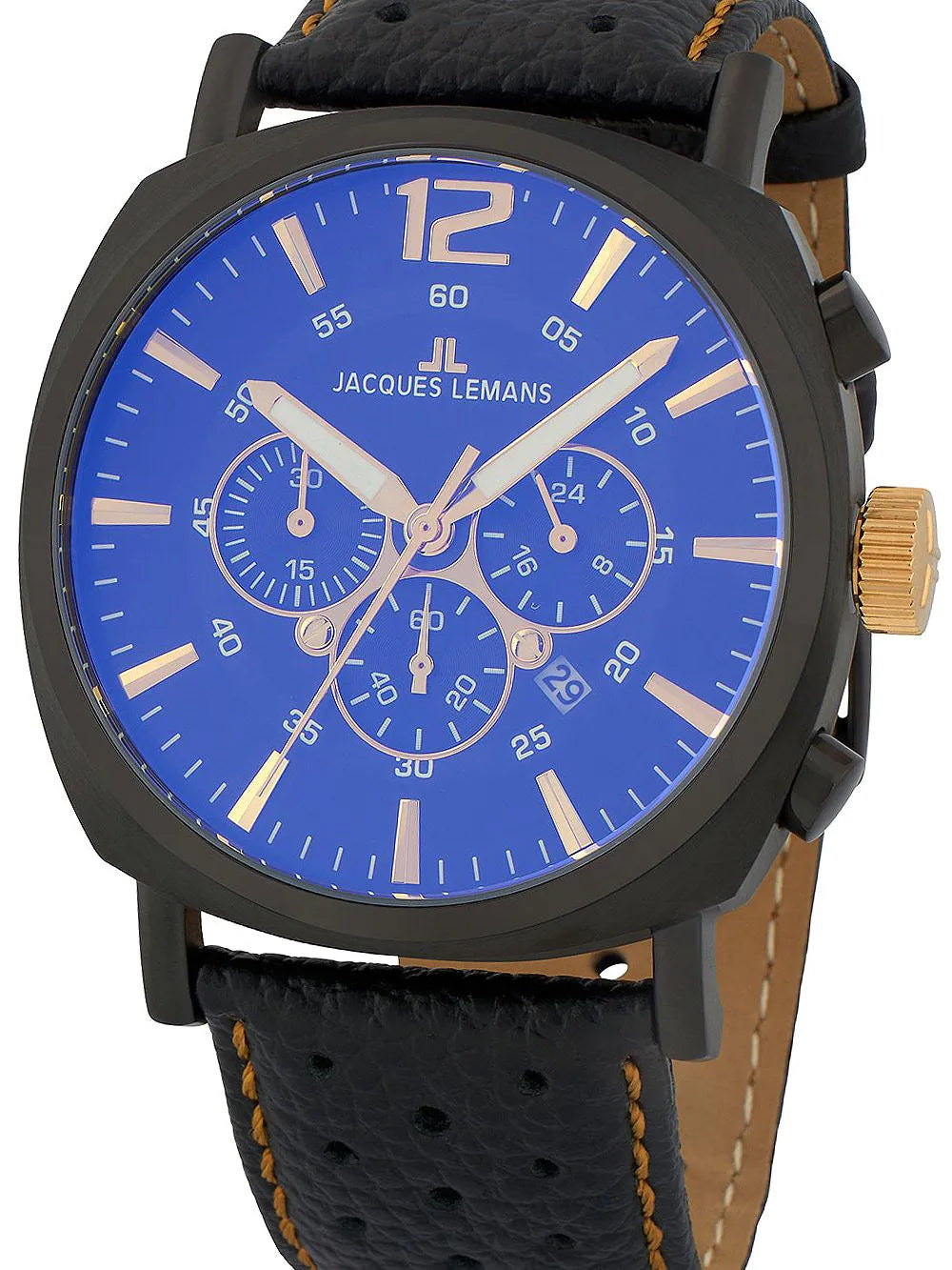 Jacques Lemans 1-1645.1O Lugano Chronograph Mens Watch 46mm