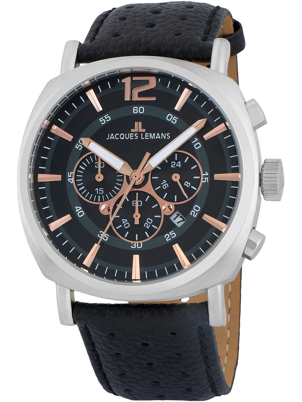 Jacques Lemans 1-1645J Lugano Chronograph Mens Watch 46mm 10 ATM