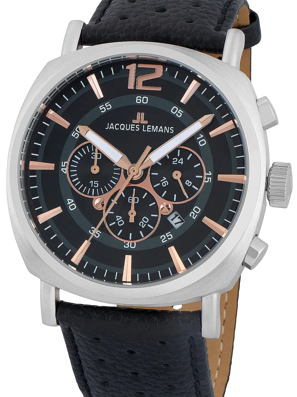 Jacques Lemans 1-1645J Lugano Chronograph Mens Watch 46mm 10 ATM