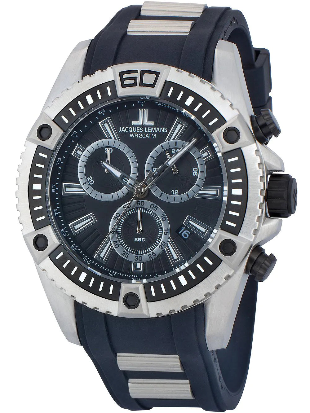 Jacques Lemans 1-1805B Liverpool Men's Chronograph 46mm 20 ATM