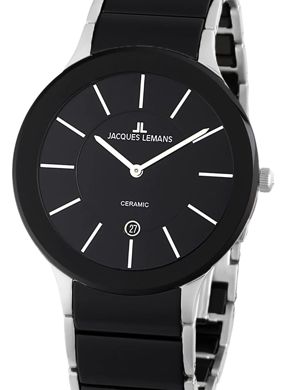 Jacques Lemans 1-1855A Dublin Ceramic Mens Watch 40mm 5 ATM