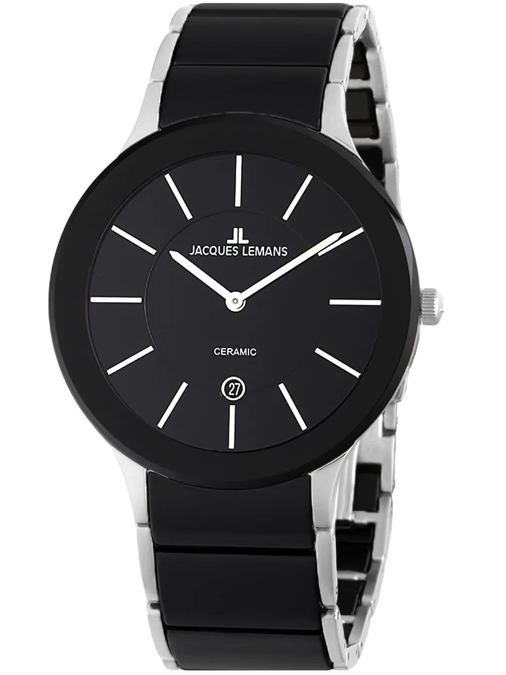 Jacques Lemans 1-1855A Dublin Ceramic Mens Watch 40mm 5 ATM