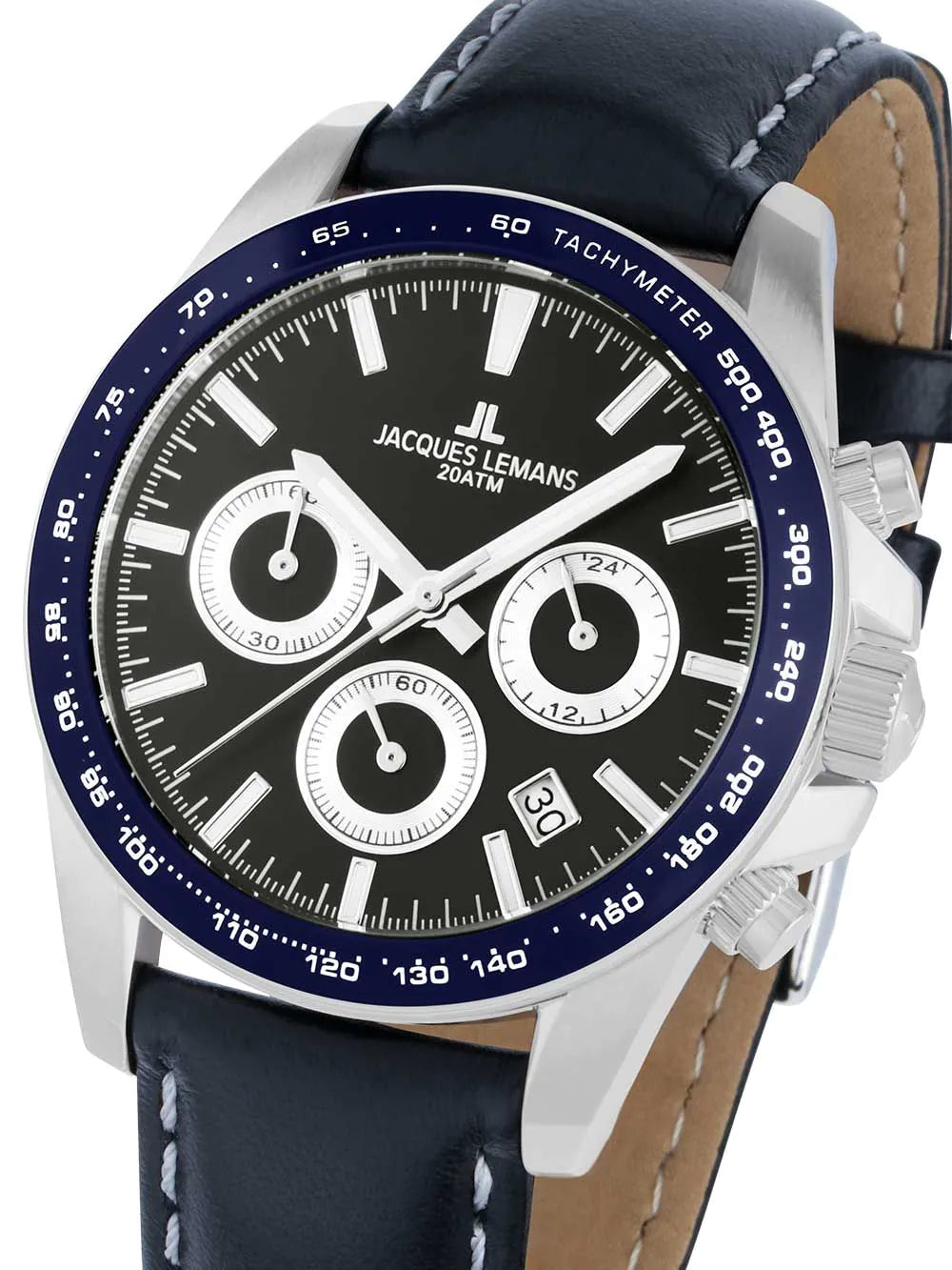Jacques Lemans 1-1877C Liverpool Chronograph Mens Watch 40mm 20ATM