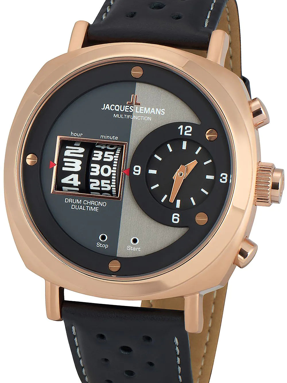 Jacques Lemans 1-2058C Lugano Mens Watch 44mm 5ATM