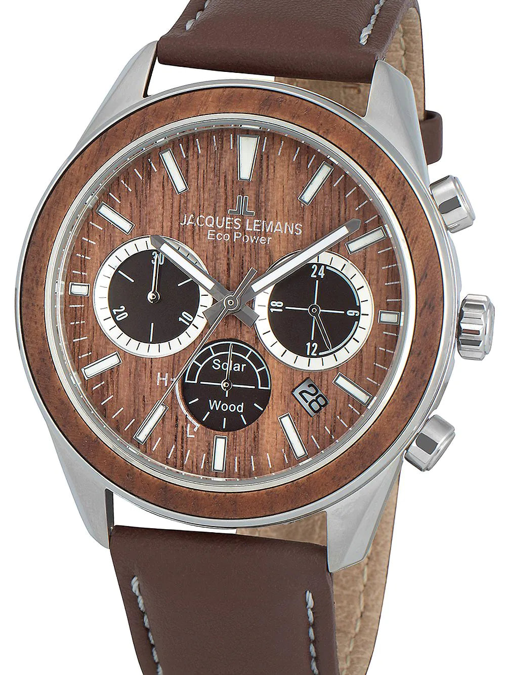 Jacques Lemans 1-2115B Eco Power Wood 44mm 10ATM