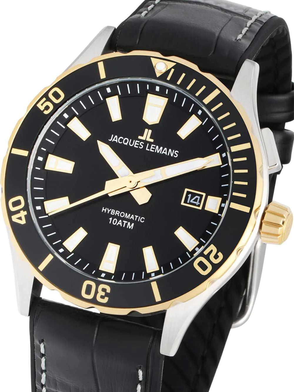 Jacques Lemans 1-2131C Hybromatic Mens Watch 43mm 10ATM