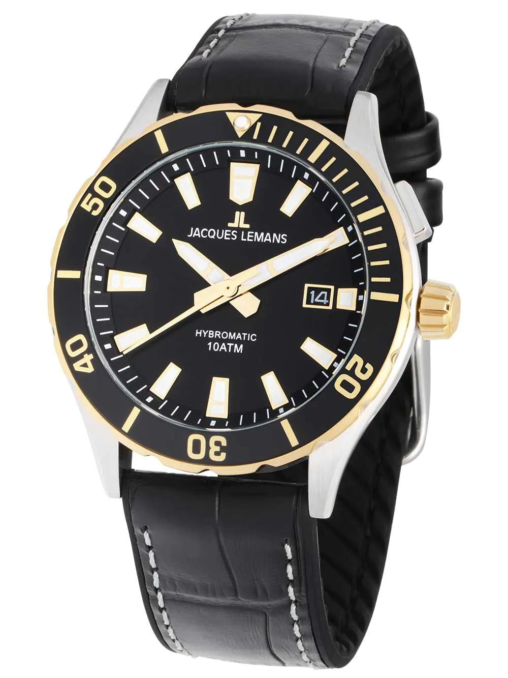 Jacques Lemans 1-2131C Hybromatic Mens Watch 43mm 10ATM