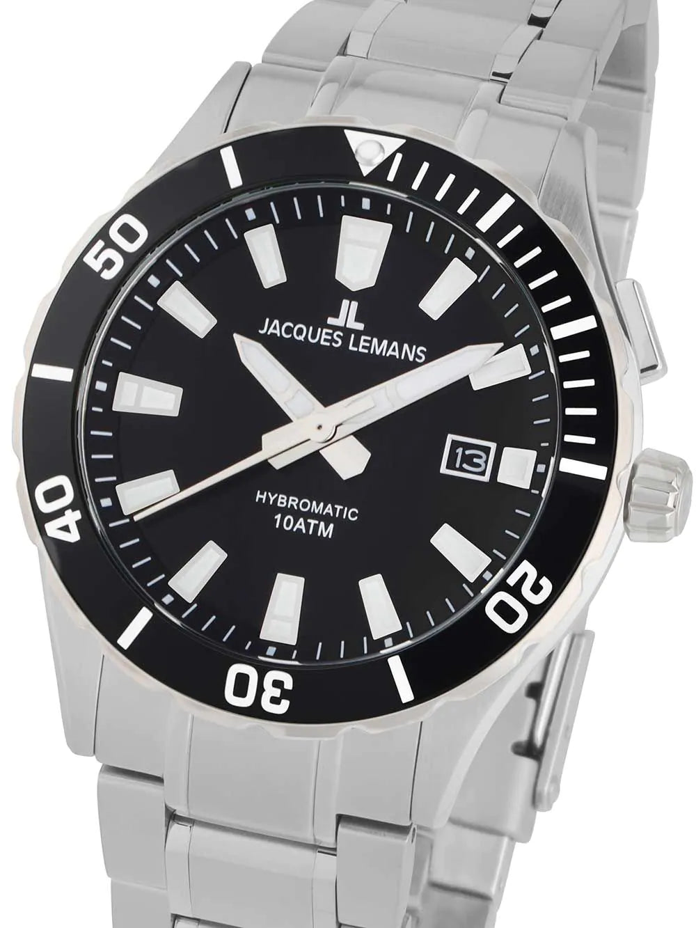 Jacques Lemans 1-2131D Hybromatic Mens Watch 43mm 10ATM