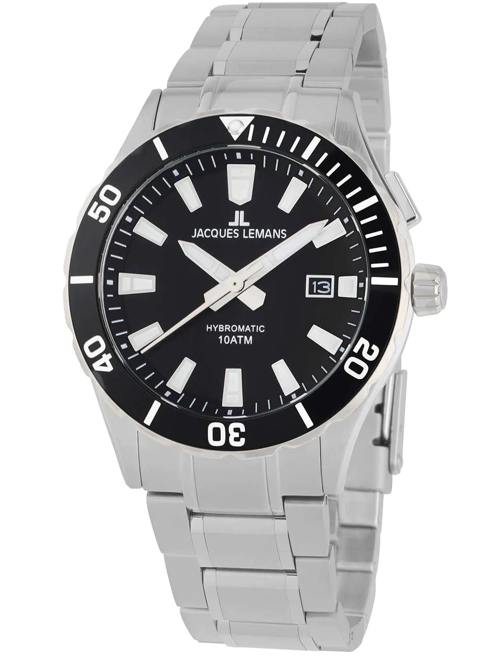 Jacques Lemans 1-2131D Hybromatic Mens Watch 43mm 10ATM