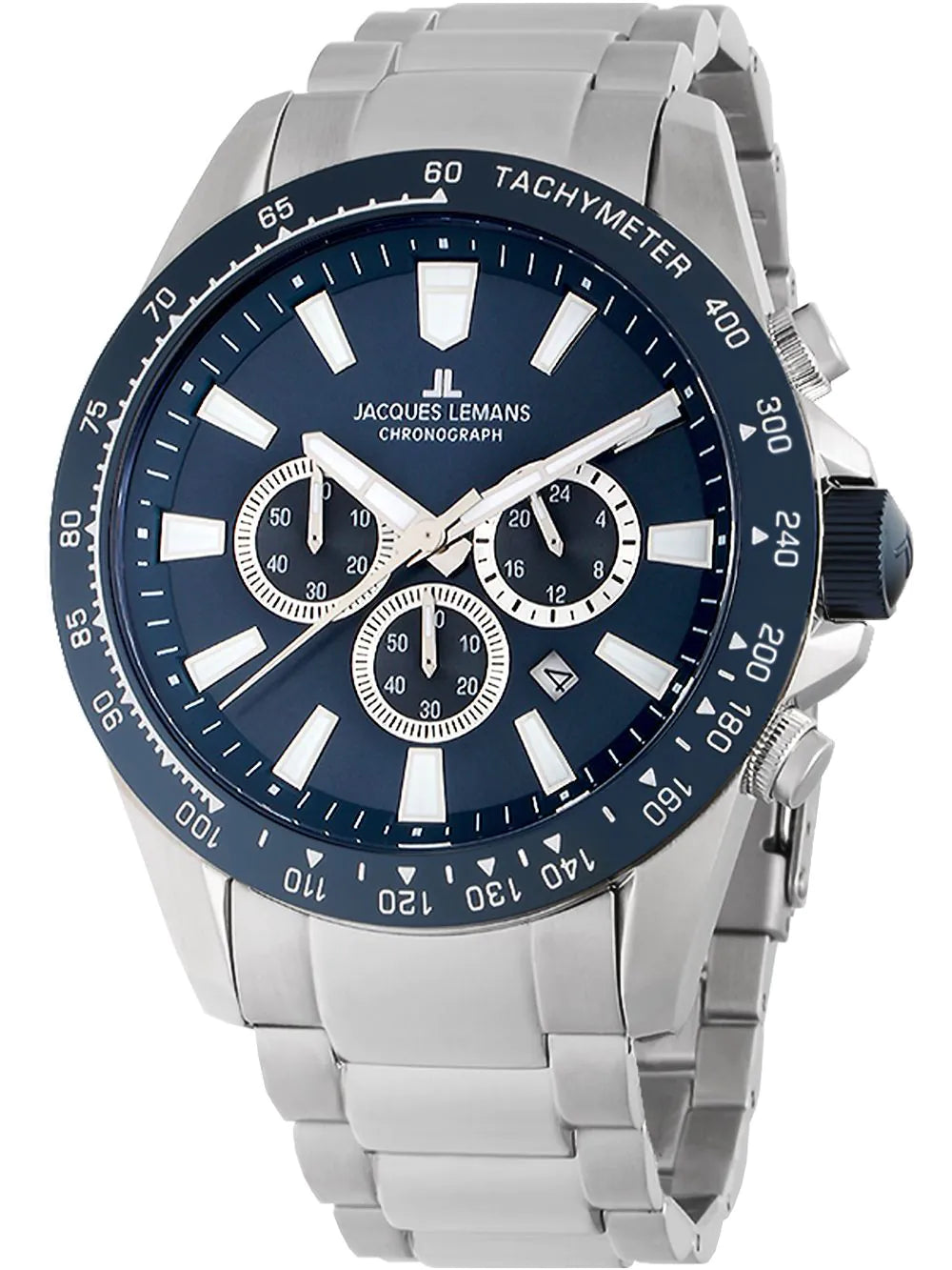 Jacques Lemans 1-2140F Liverpool Chronograph Mens Watch 48mm 10ATM