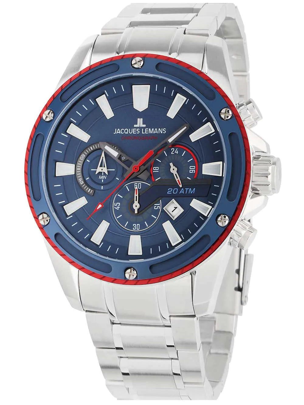 Jacques Lemans 1-2141F Liverpool Mens Watch 48mm 20ATM