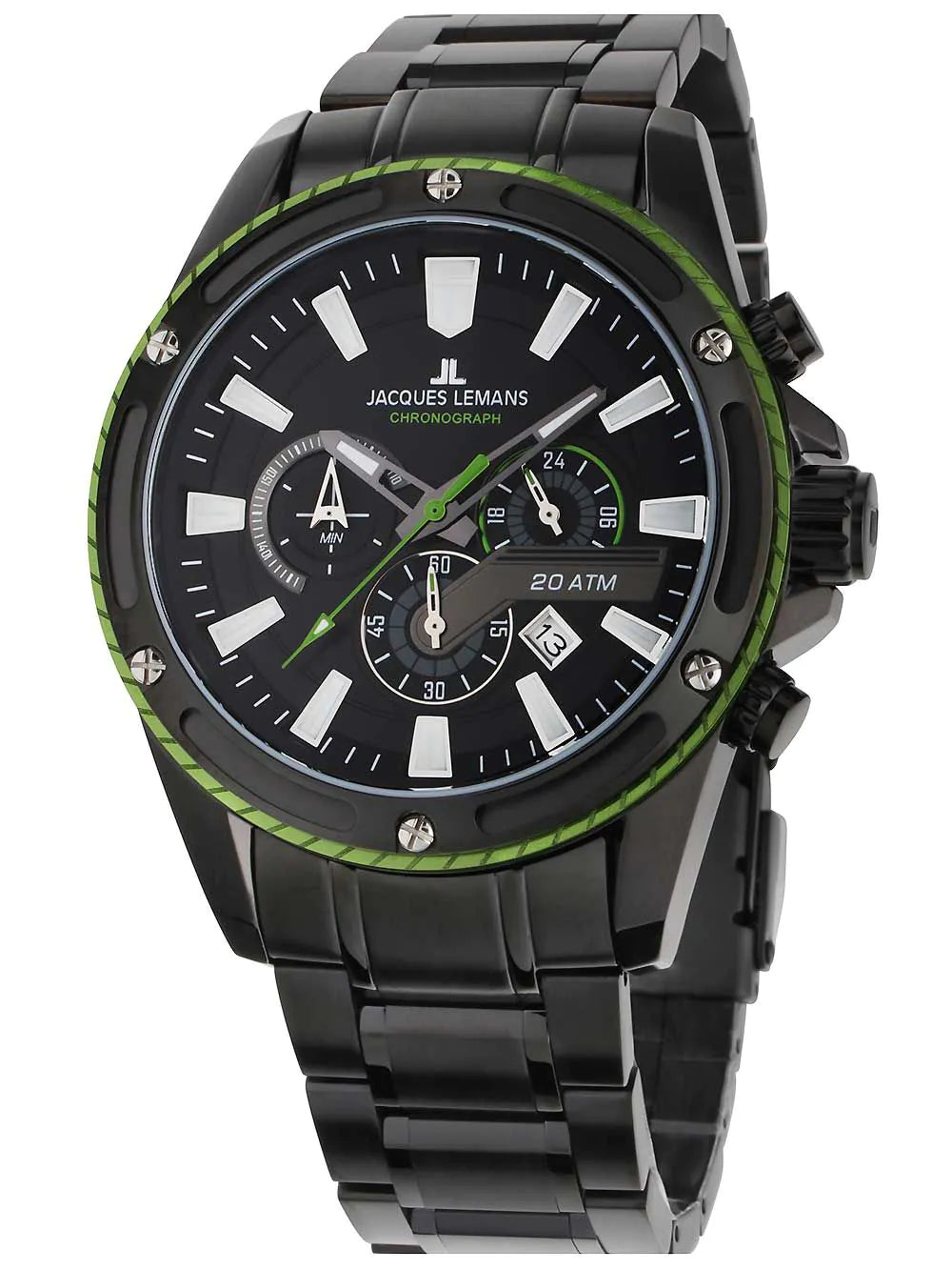 Jacques Lemans 1-2141H Liverpool Chronograph Mens Watch 48mm 20ATM