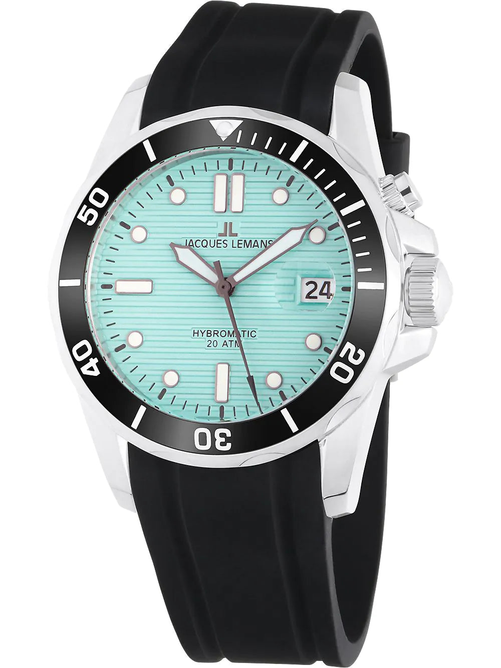Jacques Lemans 1-2170C Hybromatic Diver Mens Watch 41mm 20ATM