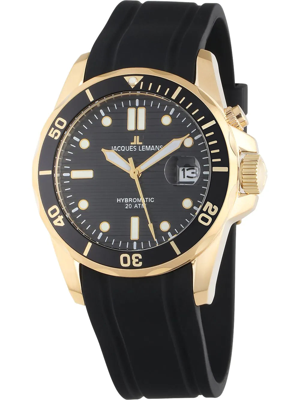 Jacques Lemans 1-2170F Hybromatic Diver Mens Watch 41mm 20ATM