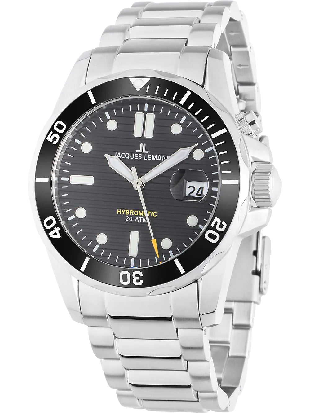 Jacques Lemans 1-2170G Hybromatic Diver Mens Watch 41mm 20ATM