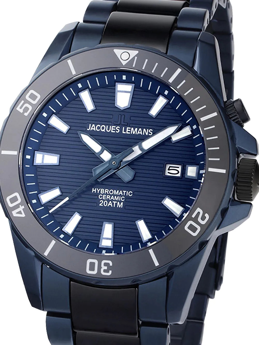 Jacques Lemans 1-2222B Hybromatic Mens Watch 42mm 20ATM