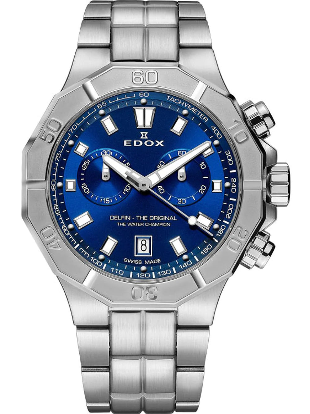 Edox 10113-3M-BUIN Delfin Chronograph Mens Watch 43mm 20ATM