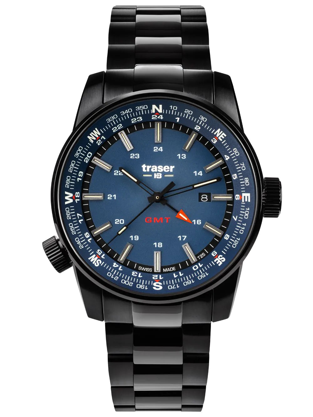 Traser H3 109524 P68 Pathfinder GMT Mens Watch 46mm 10ATM