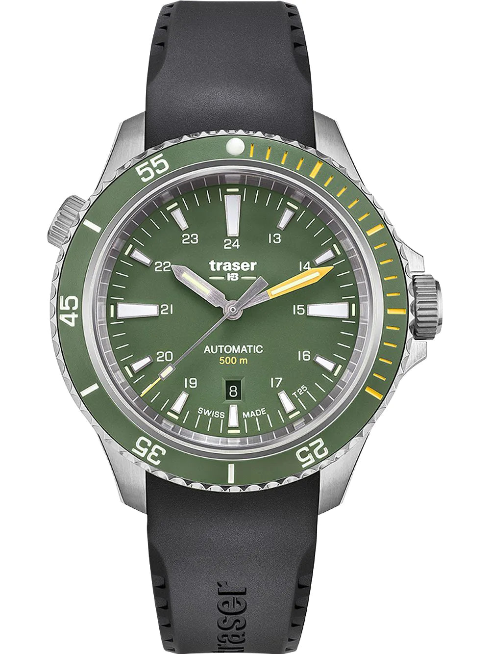 Traser H3 110326 P67 Diver Automatic Green Mens Watch 46mm 50ATM