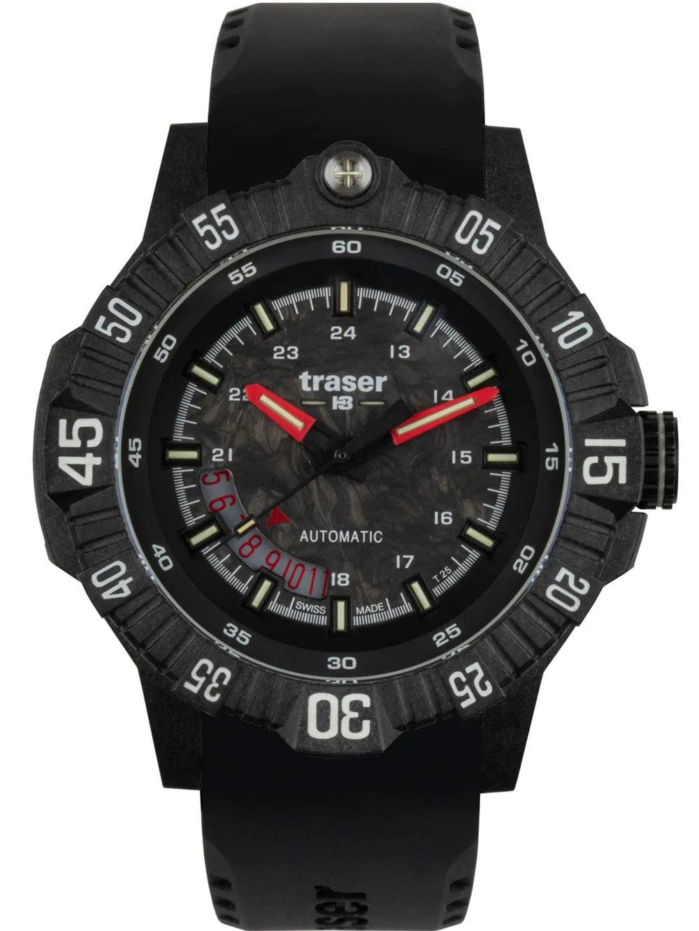 Traser H3 110961 Mens Watch P99 A Tactical Carbon 46mm 20ATM