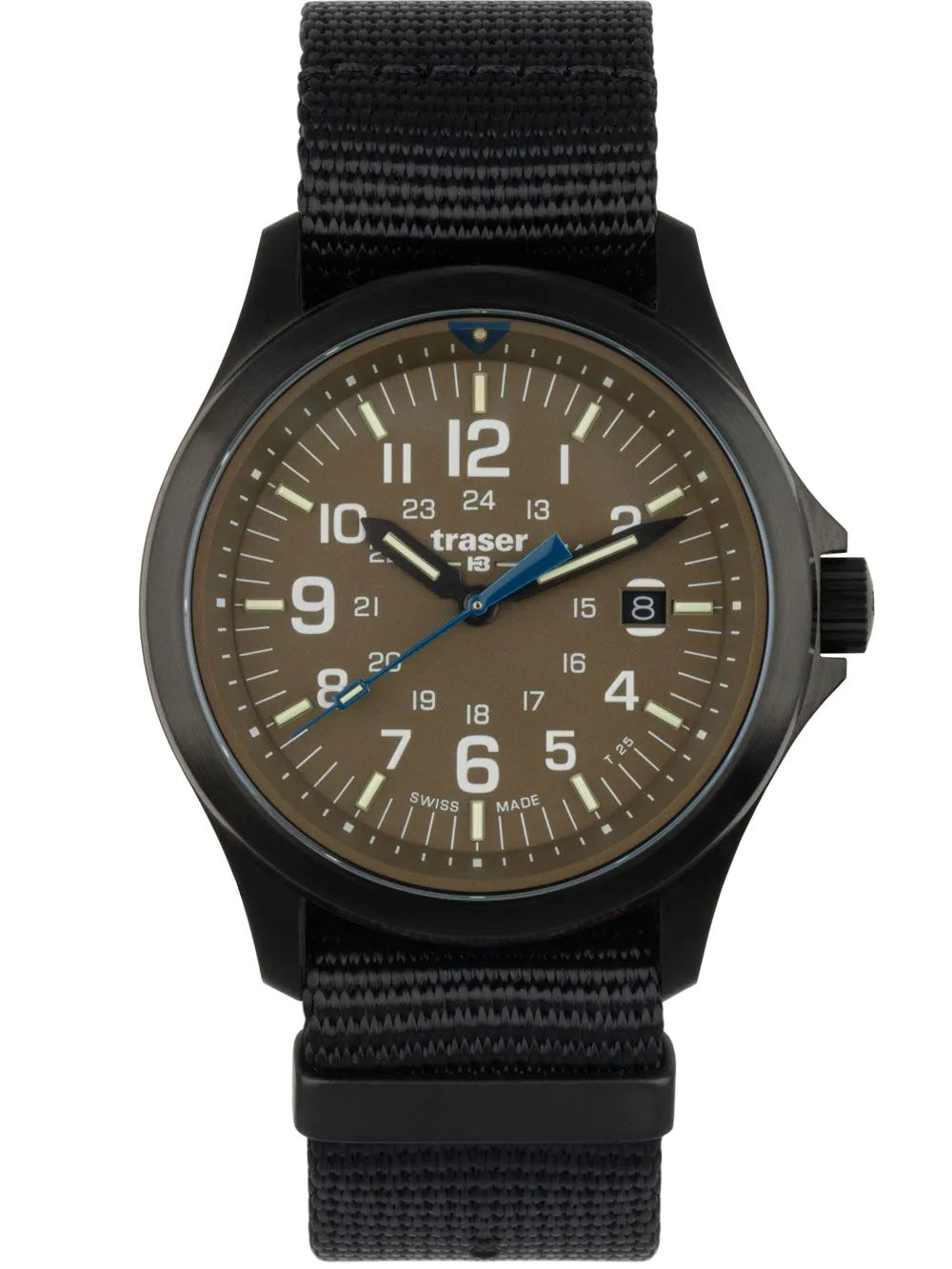 Traser H3 111075 Mens Watch P67 Officer Pro Khaki 42mm 10ATM