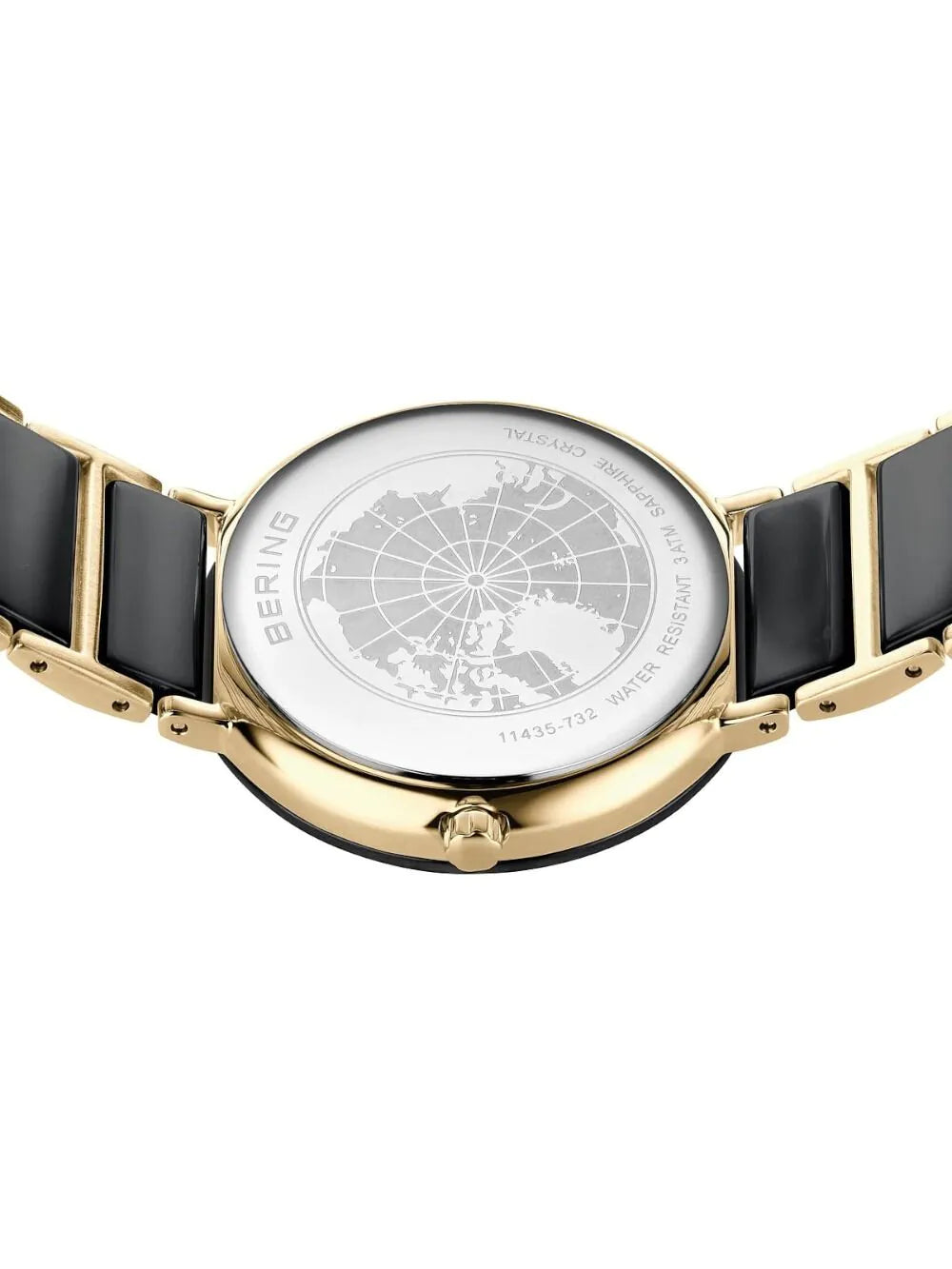 Bering 11435-732-GWP Ladies Watch Set Black Ceramic 35mm 3ATM