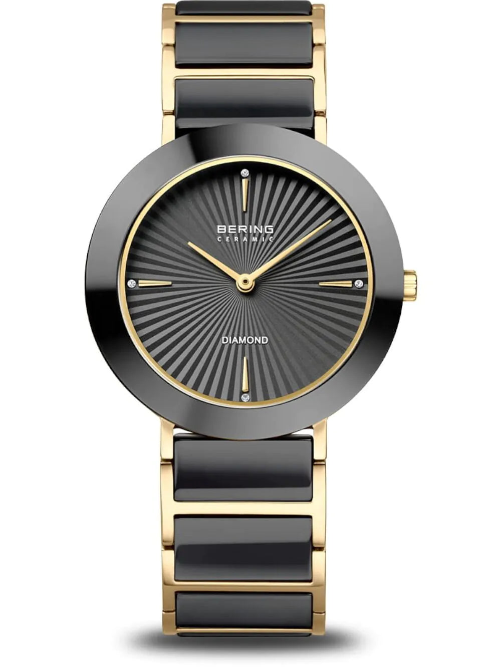 Bering 11435-732-GWP Ladies Watch Set Black Ceramic 35mm 3ATM