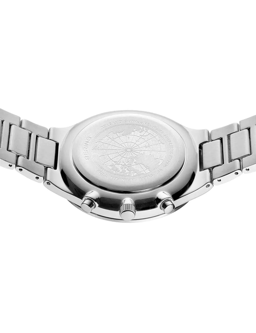 Bering 11743-709 Classic Titanium Chronograph Mens Watch 40mm 5ATM