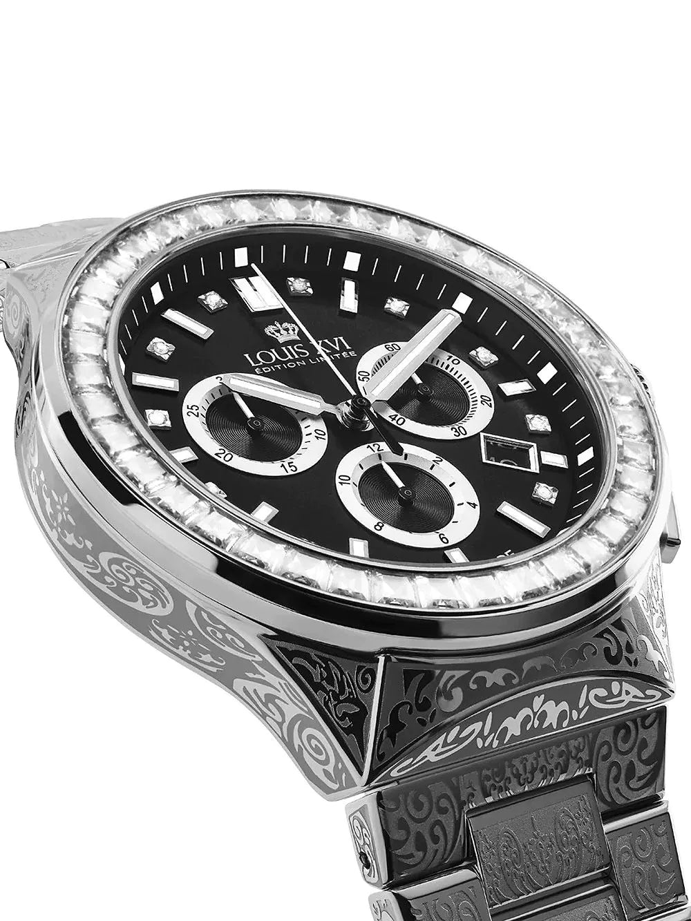 Louis XVI LXVI1217 Le Monarque Royale Chronograph Mens Watch 42mm 10ATM