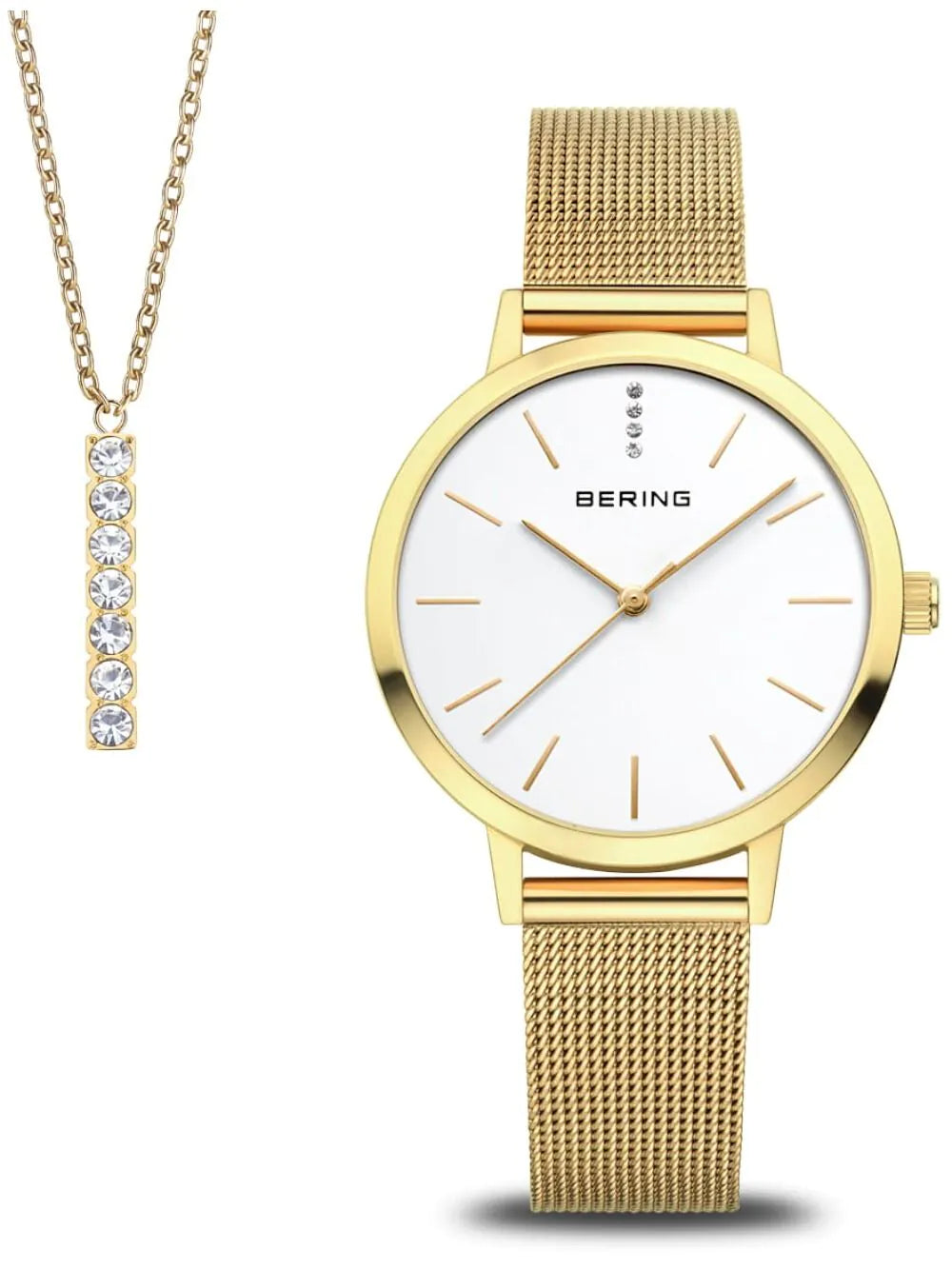 Bering 13434-334-GWP Ladies Watch Set Golden Signature 34mm 3ATM