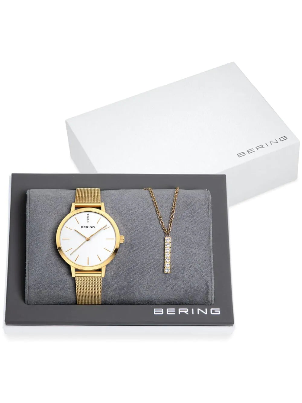 Bering 13434-334-GWP Ladies Watch Set Golden Signature 34mm 3ATM