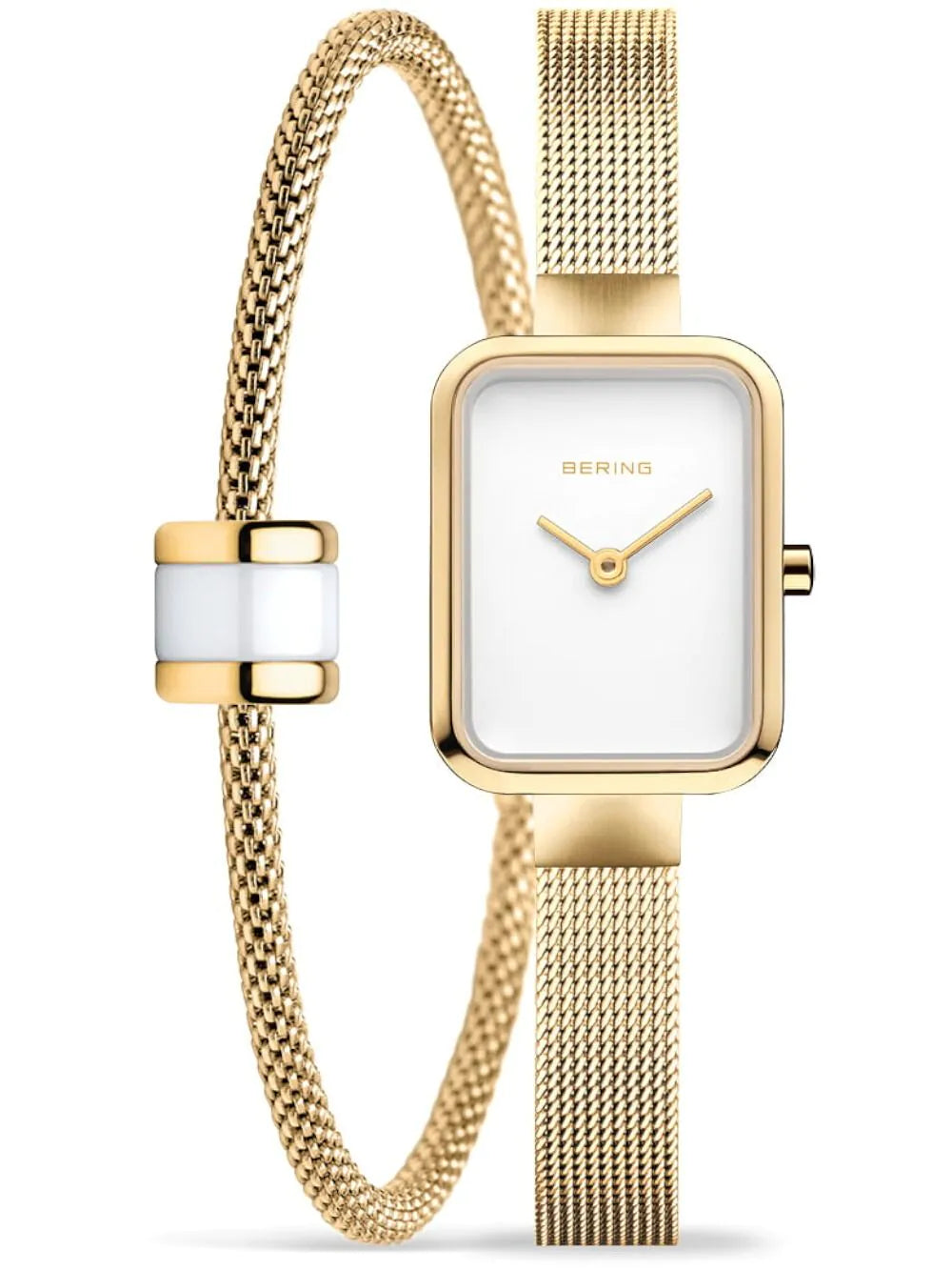 Bering 14520-334-GWP Ladies Watch Set Golden Glacier 35mm 3ATM