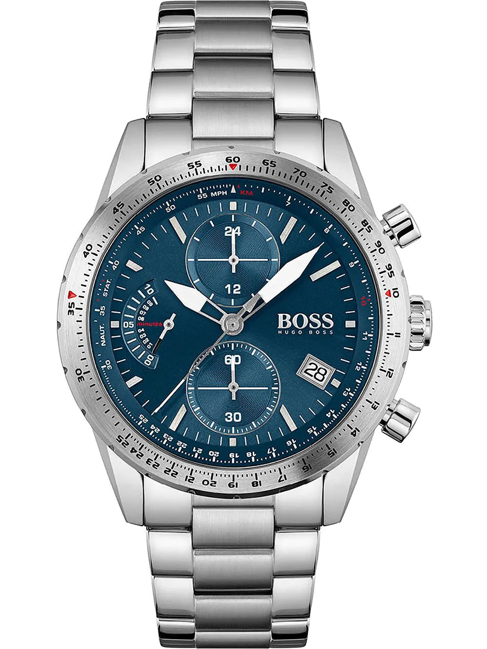 Hugo Boss 1513850 Pilot Edition Chronograph Mens Watch 44mm 5ATM