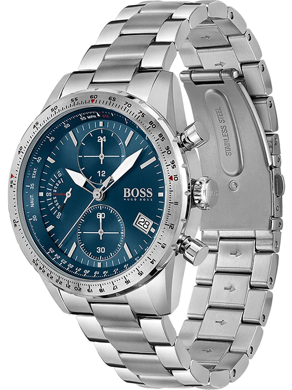 Hugo Boss 1513850 Pilot Edition Chronograph Mens Watch 44mm 5ATM