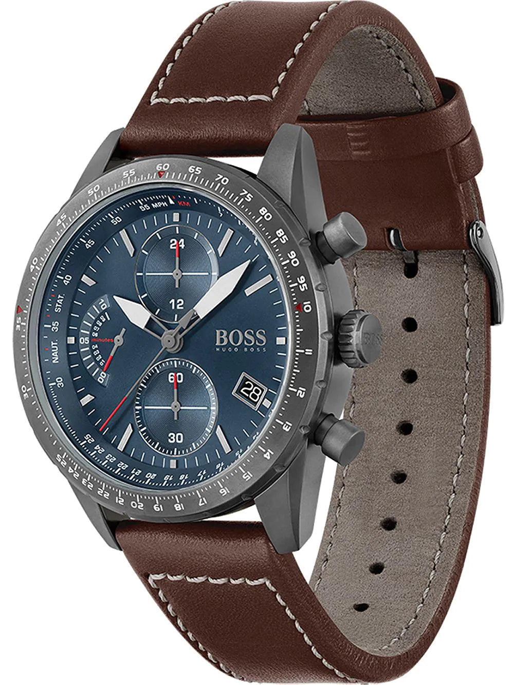 Hugo Boss 1513852 Pilot Edition Chronograph Mens Watch 44mm 5ATM