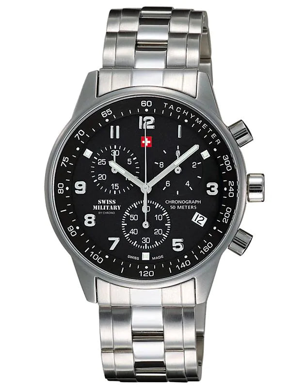 Swiss Military SM34012.01 Chronograph Mens Watch 41mm 5 ATM