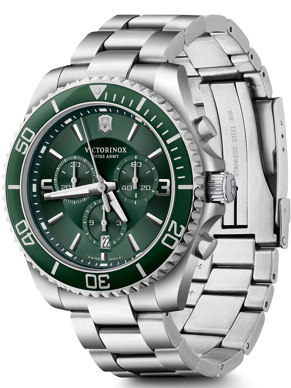 Victorinox 241946 Maverick Chronograph Mens Watch 44mm 10ATM