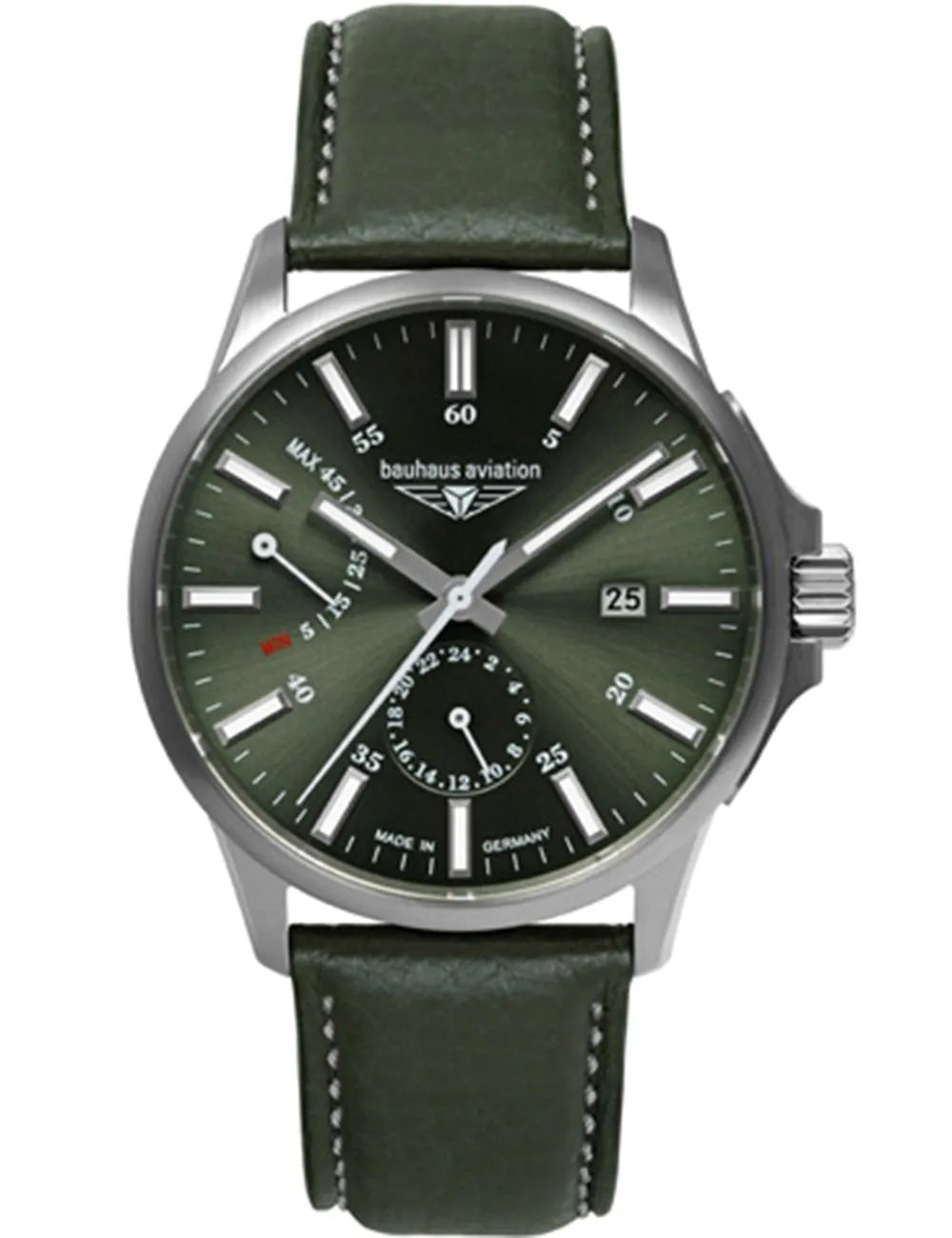 Bauhaus 2860-4 Mens Watch Aviation Automatic Titanium 42mm 10ATM