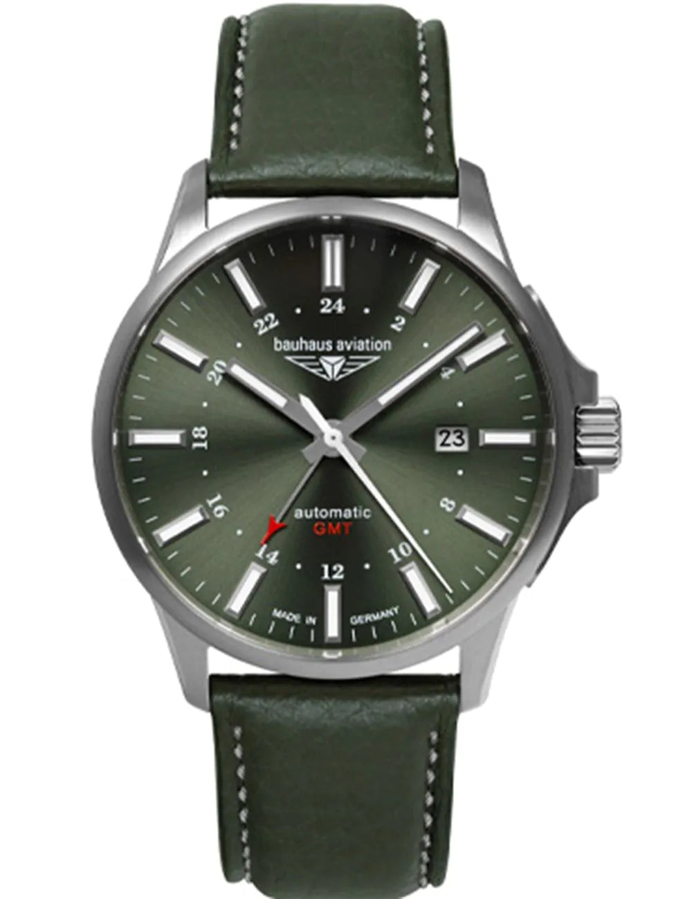 Bauhaus 2868-4 Mens Watch Aviation Automatic Titanium 42mm 10ATM