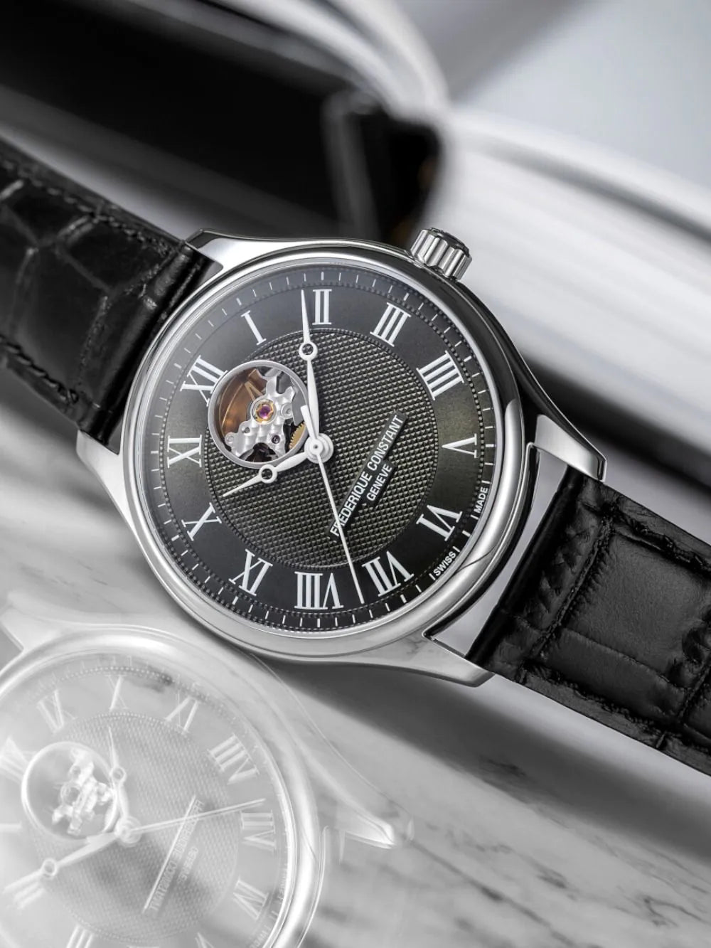 Frederique Constant FC-310MCK5B6 Mens Watch Classic Heart Beat Automatic 40mm 5ATM