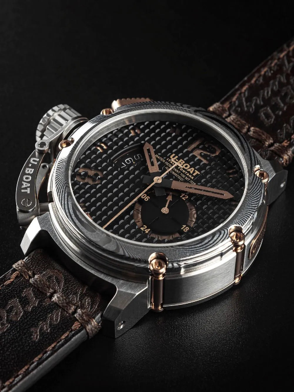 U-Boat 3006 Mens Watch Chimera Bronze Damasco Automatic 46mm 10ATM