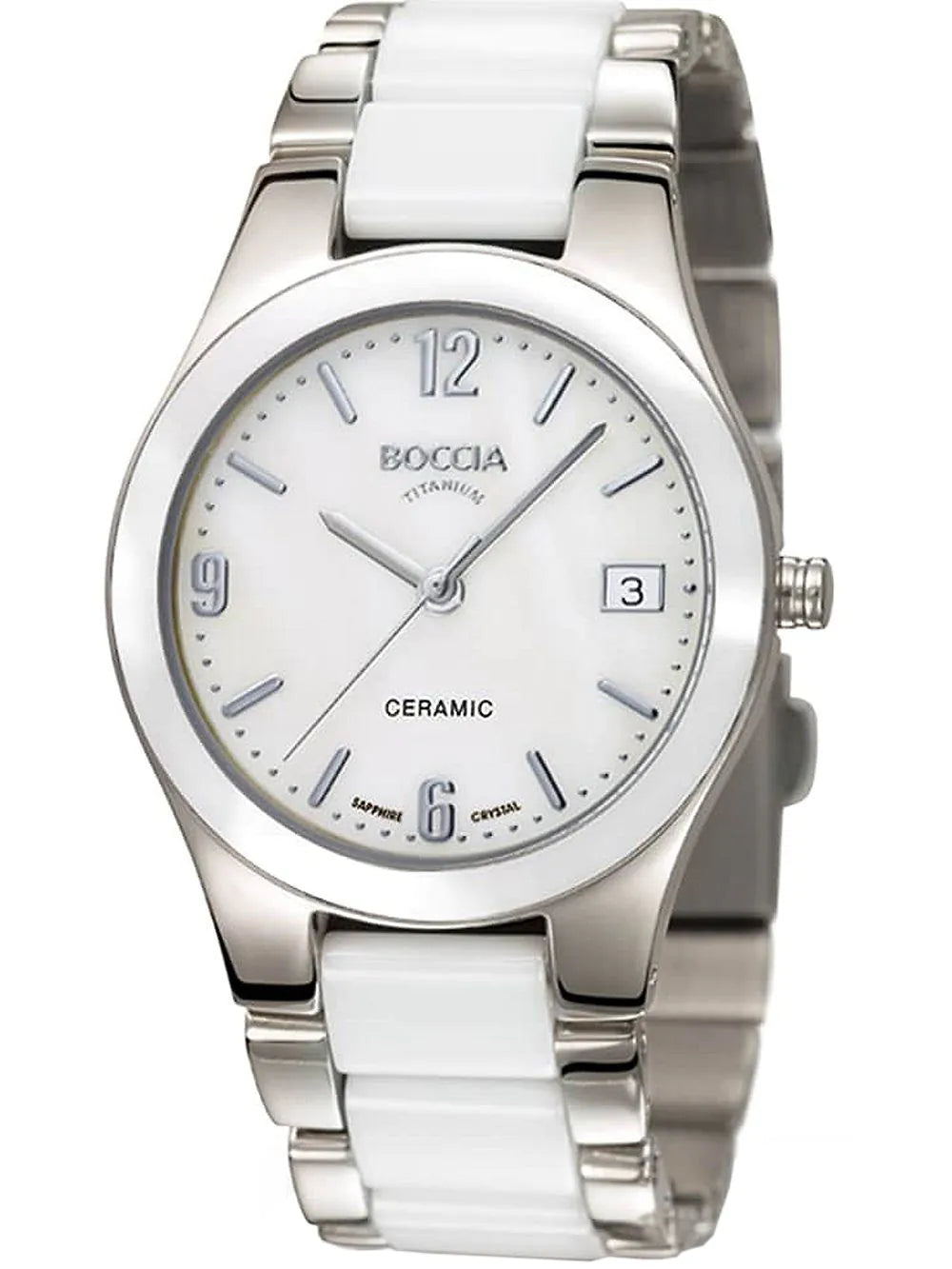 Boccia 3189-01 ladies watch ceramic titanium 32mm 5ATM