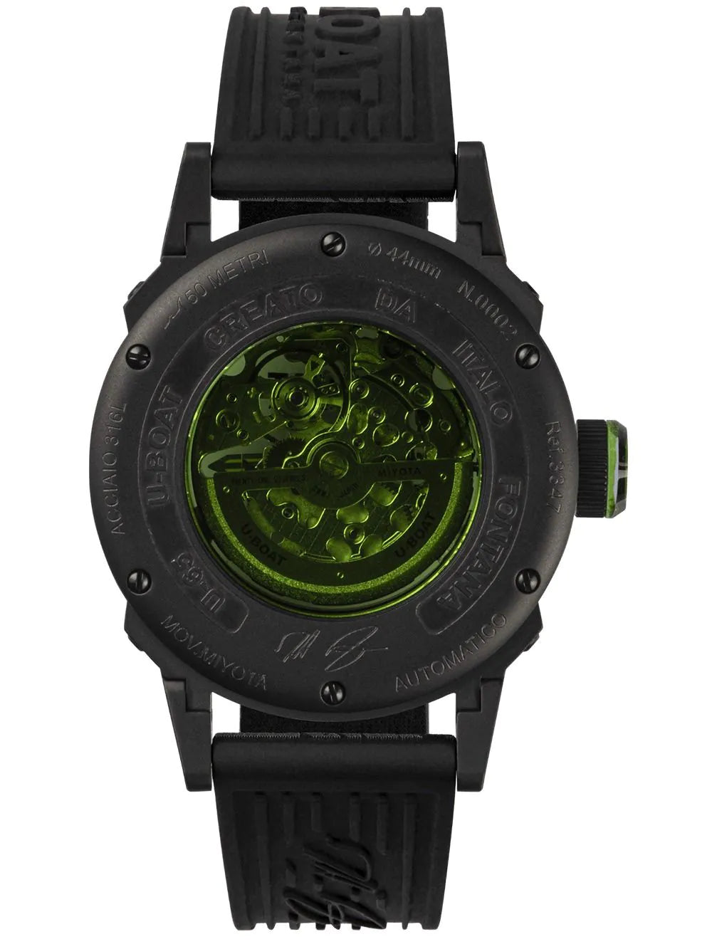 U-Boat 3347 Mens Watch U-65 PVD Automatic 44mm 5ATM