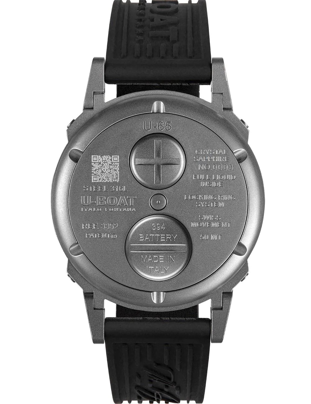 U-Boat 3352 Mens Watch U-65 Capsoil 44mm SS Aqua 5ATM