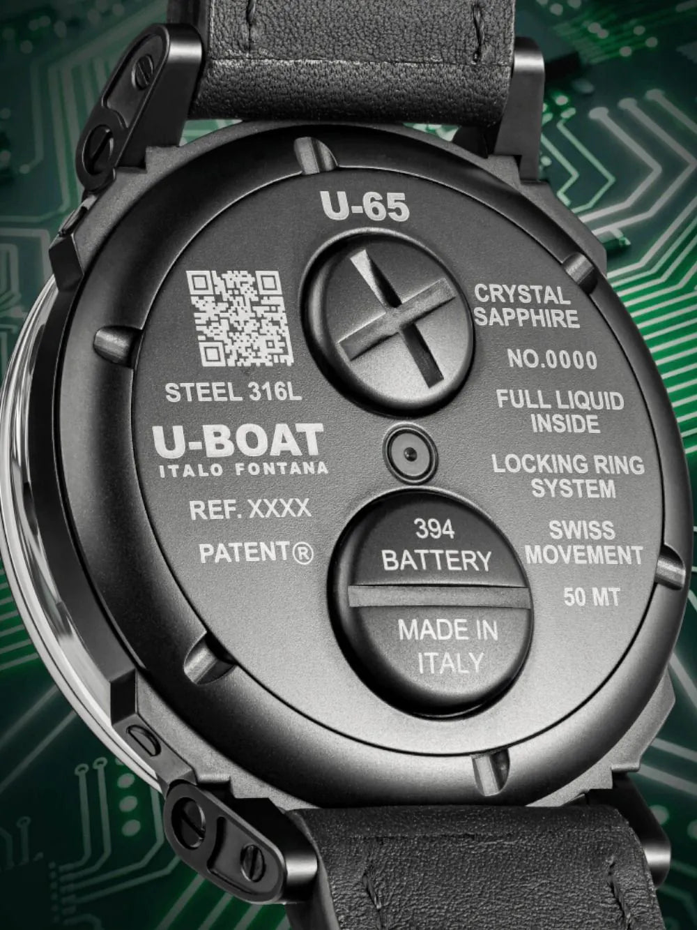 U-Boat 3365 Mens Watch U-65 Tek SS 45mm 5ATM
