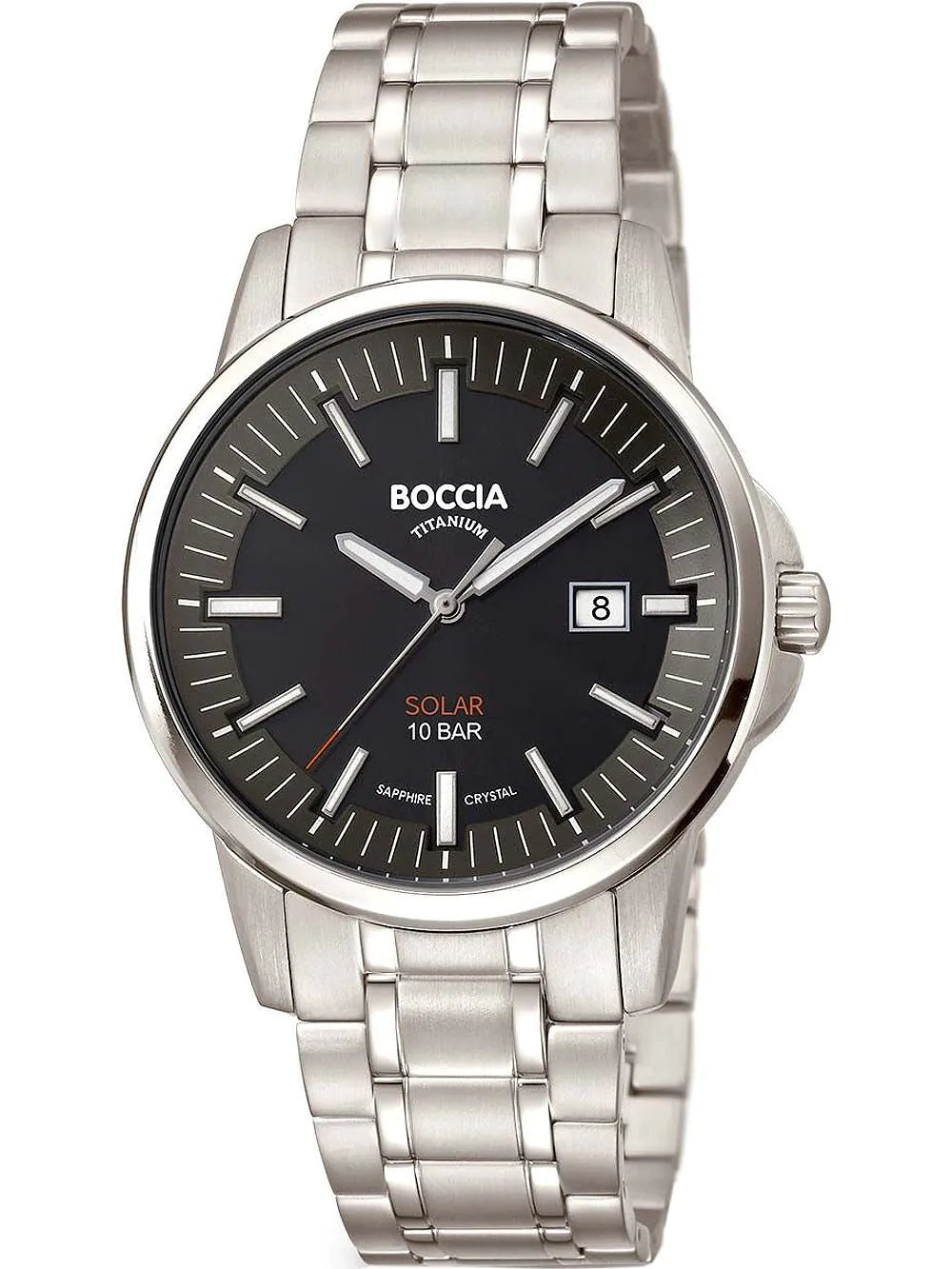 Boccia 3643-04 men`s watch solar titanium 39mm 10ATM